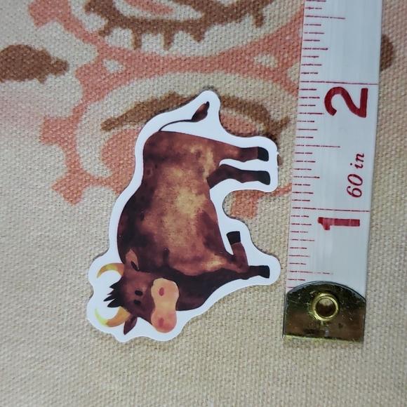 (Q) Bull Sticker Western Farmhouse Decor Cow Cattle - Picture 3 of 4
